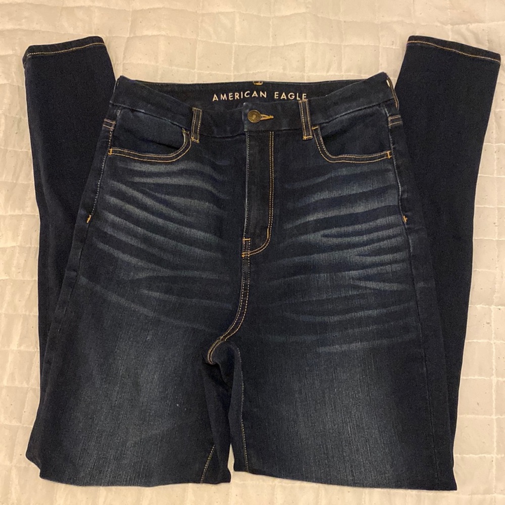 Dark Washed High Waisted Curvy Skinny Jeans